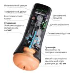Мастурбатор Otouch INSCUP 3, рух вперед-назад плюс стискання стінок, сенсорне керування