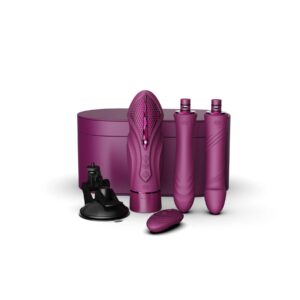 Смарт секс-машина Zalo – Sesh Velvet Purple, 2 насадки, пульт ДК, кристал Swarovski