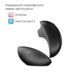 Вакуумний кліторальний смарт-стимулятор Svakom Pulse Galaxie Midnight Black, проєктор зоряного неба