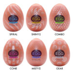 Набір мастурбаторів-яєць Tenga Egg Hard Boilded II Pack (6 яєць), щільний TPE, опукла текстура