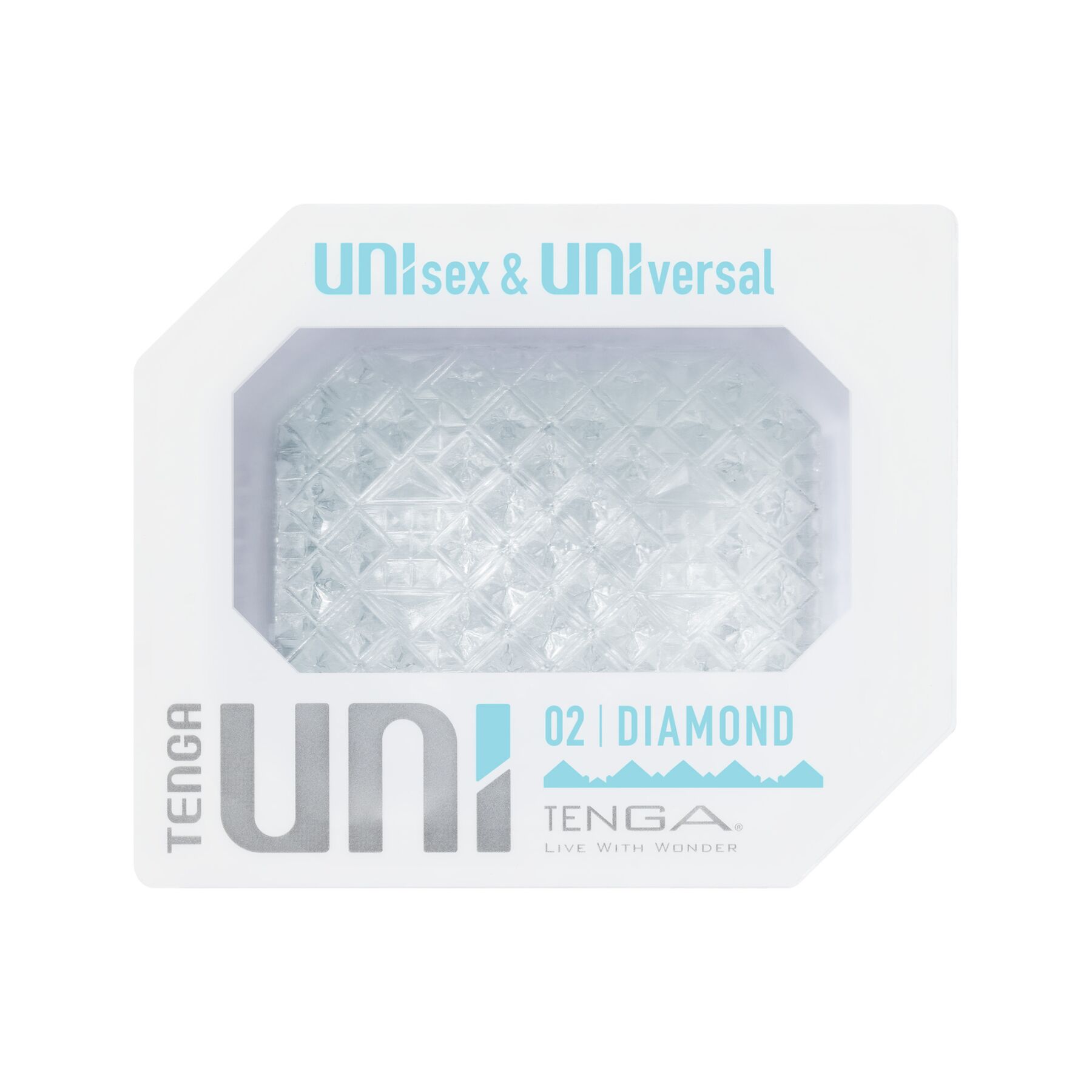 Унісекс-стимулятор Tenga UNI Diamond, білий, із зубчастим рельєфом, лубрикант у комплекті Унісекс-стимулятор Tenga UNI Diamond, білий, із зубчастим рельєфом, лубрикант у комплекті