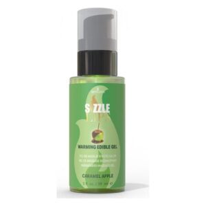 Зігрівальний масажний гель Sensuva Sizzle Lips Caramel Apple (59 мл), без цукру, їстівний