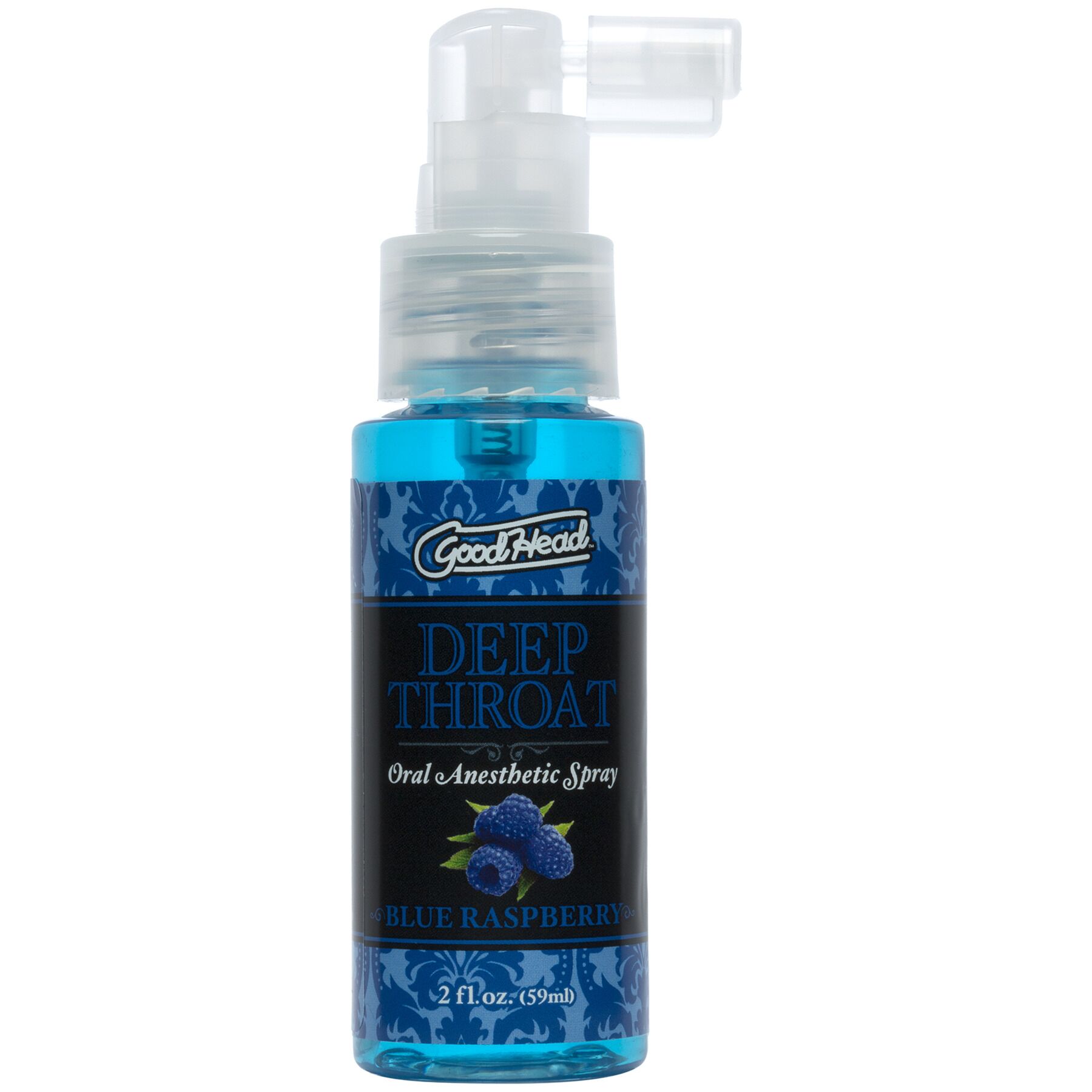 Спрей для мінету Doc Johnson GoodHead DeepThroat Spray - Blue Raspberry 59 мл для глибокого мінету Спрей для мінету Doc Johnson GoodHead DeepThroat Spray - Blue Raspberry 59 мл для глибокого мінету