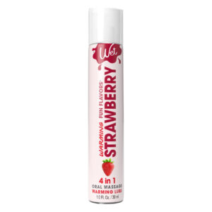 Зігрівальний лубрикант на водній основі Wet Warming Strawberry 4 in 1, без цукру (30 мл)