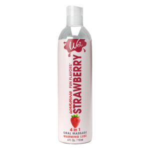 Зігрівальний лубрикант на водній основі Wet Warming Strawberry 4 in 1, без цукру (118 мл)