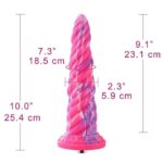 Фалоімітатор для секс-машин Hismith Awl Shape Silicone Dildo Monster Series, кріплення KlicLok