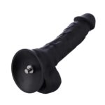 Фалоімітатор для секс-машин Hismith 8.3″ Silicone Dildo Black, система KlicLok, гнучкий стрижень