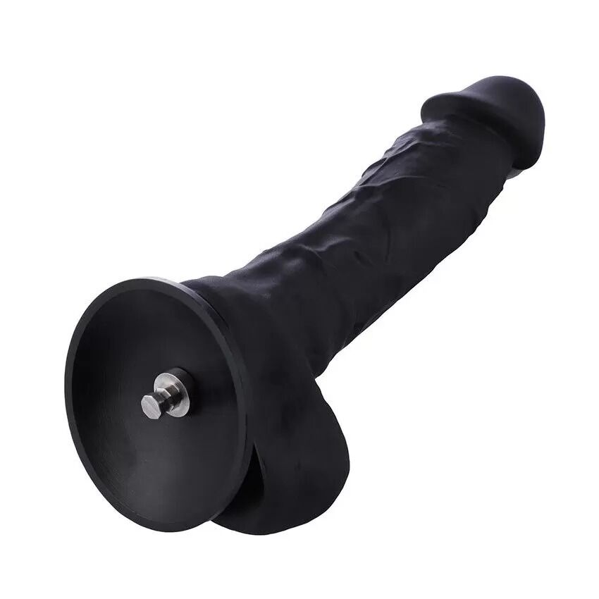 Фалоімітатор для секс-машин Hismith 8.3″ Silicone Dildo Black, система KlicLok, гнучкий стрижень Фалоімітатор для секс-машин Hismith 8.3″ Silicone Dildo Black, система KlicLok, гнучкий стрижень