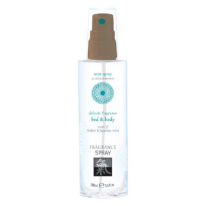 Спрей для тіла та ліжка з феромонами та афродизіаками Shiatsu Fragrance Бурштин та японська м'ята, 100 мл