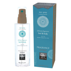 Спрей для тіла та ліжка з феромонами та афродизіаками Shiatsu Fragrance Бурштин та японська м'ята, 100 мл