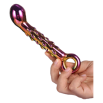 Скляний фалоімітатор Dream Toys GLAMOUR GLASS RIBBED G-SPOT DILDO