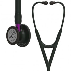 Стетоскоп серії Littmann® Cardiology IV™, чорний із головкою чорного кольору на фіолетовій ніжці, чорне наголів`я