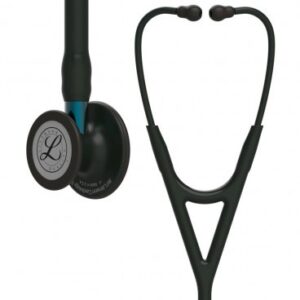 Стетоскоп серії Littmann® Cardiology IV™, чорний із головкою чорного кольору на блакитній ніжці, чорне наголів`я
