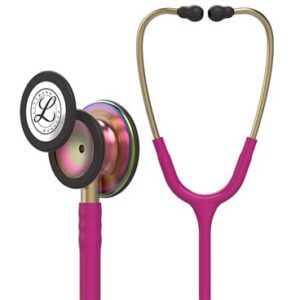 Стетоскоп серії Littmann Classic III™, малиновий з головкою кольору радуги
