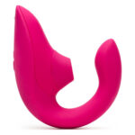 Вагінально-кліторальний стимулятор Womanizer Blend Vibrant Pink, вібрація + вакуум, 2 мотори