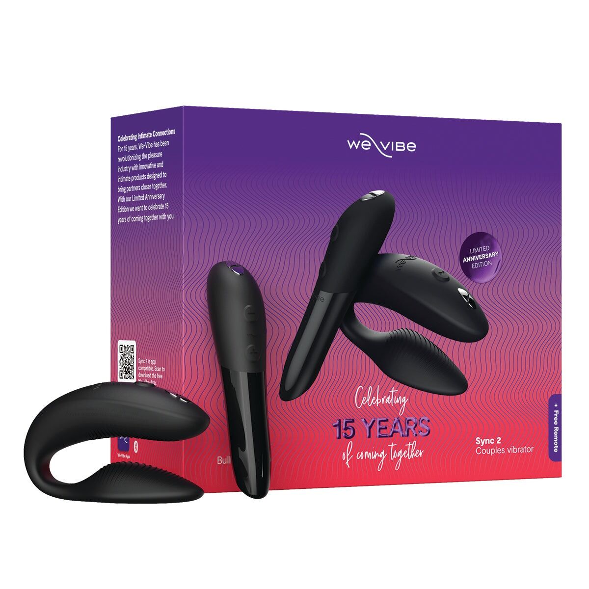 Подарунковий набір We-Vibe 15 Year Anniversary Collection, смарт-вібратор для пар + віброкуля Подарунковий набір We-Vibe 15 Year Anniversary Collection, смарт-вібратор для пар + віброкуля