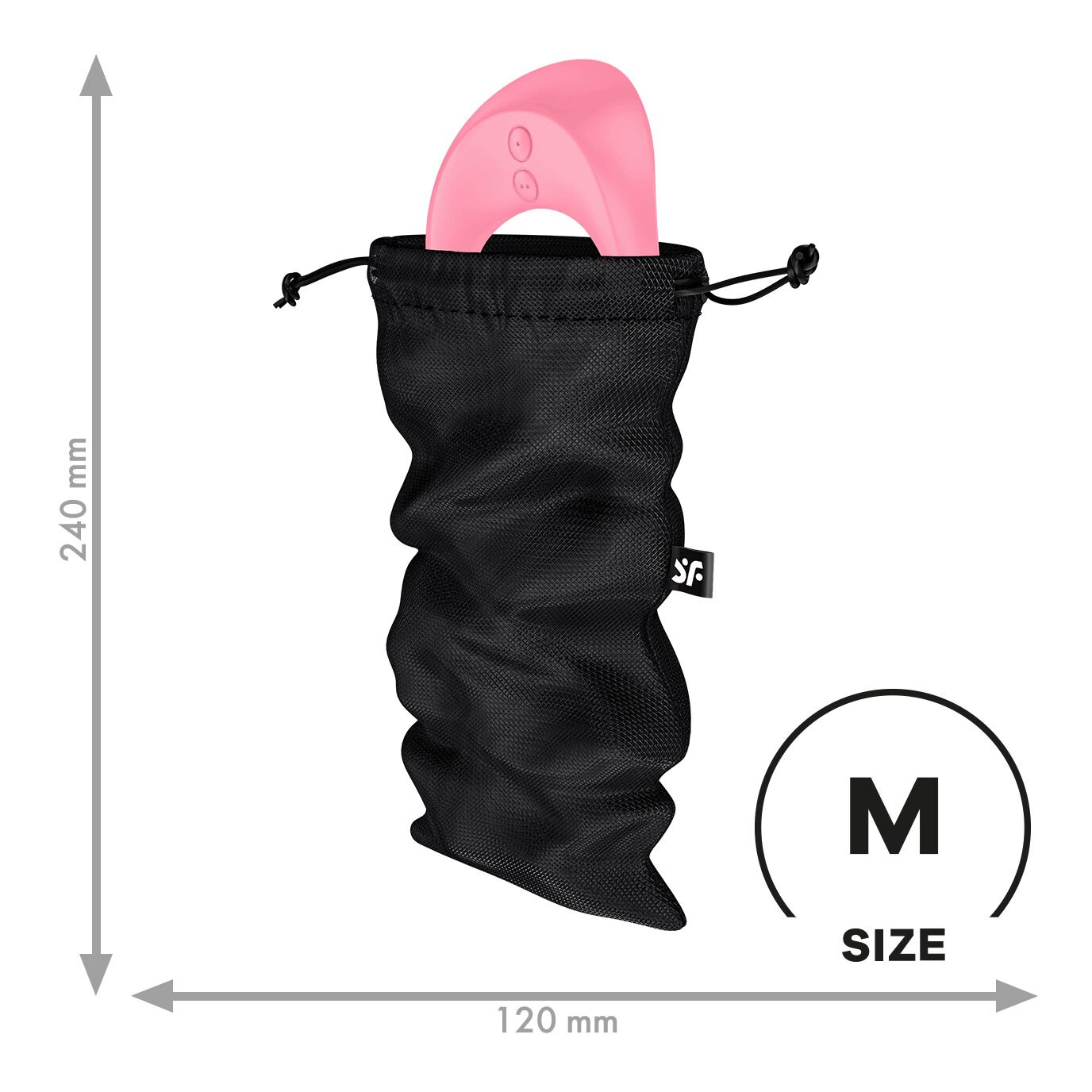 Мішок для секс-іграшок Satisfyer Treasure Bag M, чорний, на шнурку Мішок для секс-іграшок Satisfyer Treasure Bag M, чорний, на шнурку
