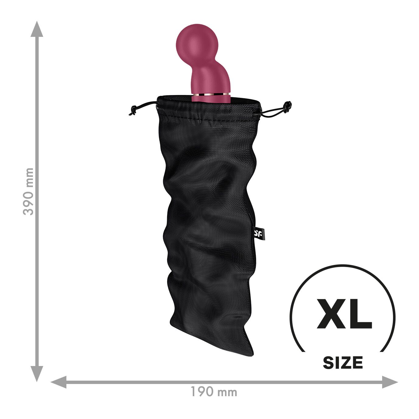 Мішечок для секс-іграшок Satisfyer Treasure Bag XL, чорний, на шнурку Мішечок для секс-іграшок Satisfyer Treasure Bag XL, чорний, на шнурку