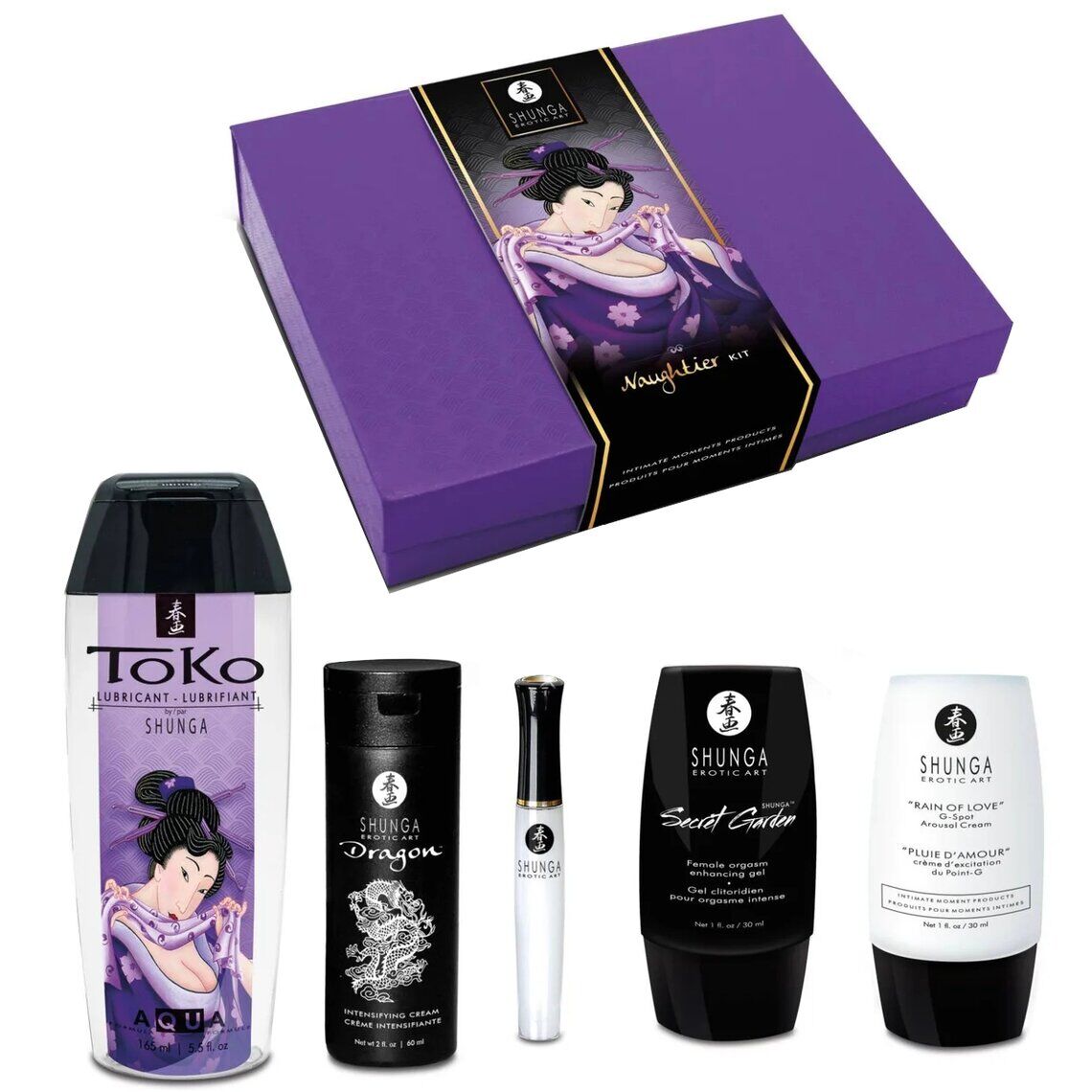 Подарунковий набір Shunga Naughtier Kit, 5 продуктів для інтимної стимуляції Подарунковий набір Shunga Naughtier Kit, 5 продуктів для інтимної стимуляції