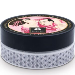 Смачна пудра для оральних пестощів Shunga Body Powder Raspberry feeling, 75 г, аромат малини
