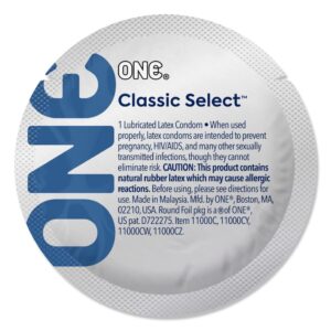 Презерватив ONE Classic Select Contest Collection, 1 шт, гладенький, зі змазкою, дизайнерське паковання