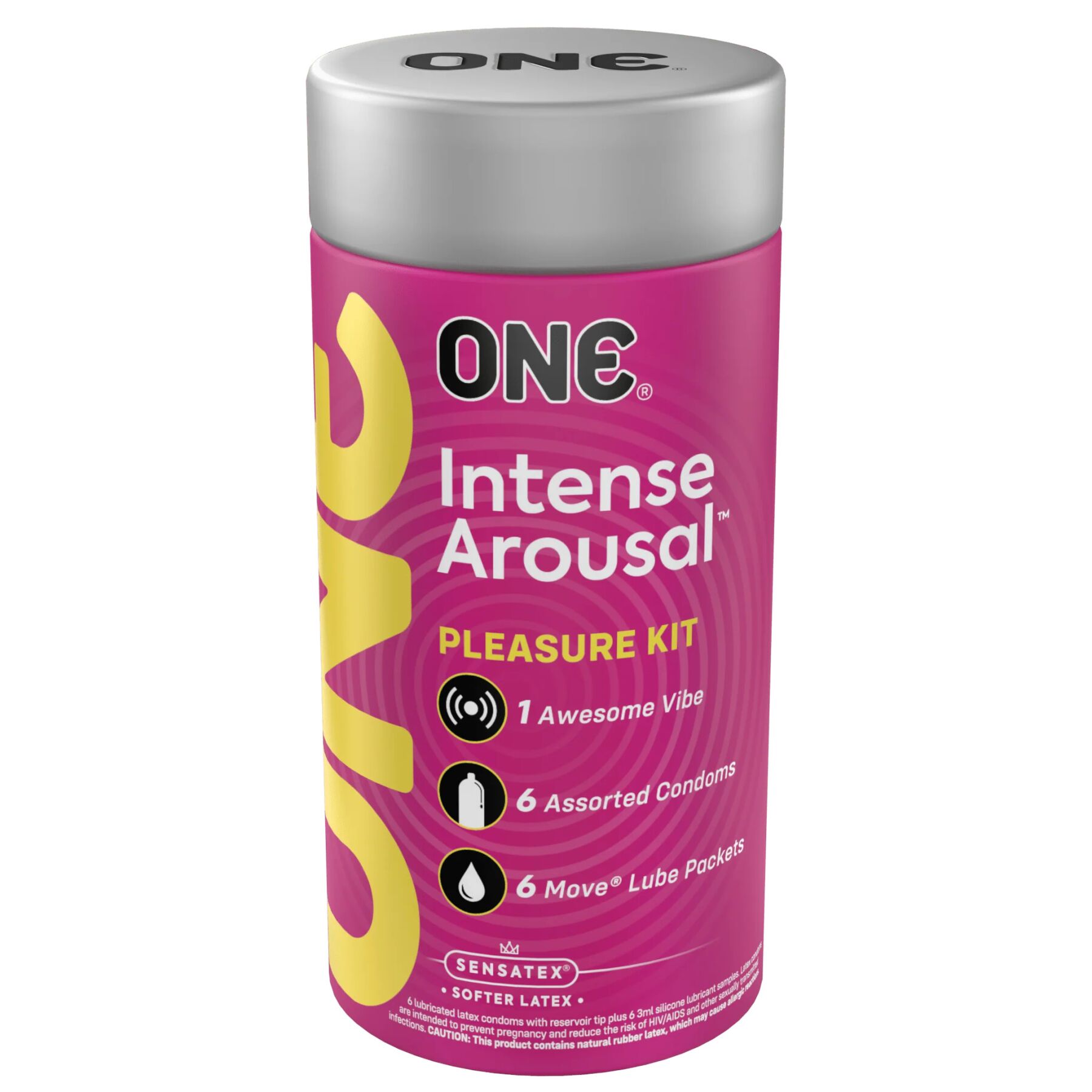 Подарунковий набір ONE Intense Arousal, у комплекті 6 презервативів, 6 саше з лубрикантом, віброкільце Подарунковий набір ONE Intense Arousal, у комплекті 6 презервативів, 6 саше з лубрикантом, віброкільце