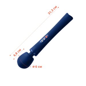 Вібромасажер Fun Factory VIM Vibrating Wand midnight blue, та легкий, до 6 годин роботи
