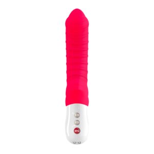 Вібратор для точки G Fun Factory TIGER india red, ребристий, підходить для анальної стимуляції