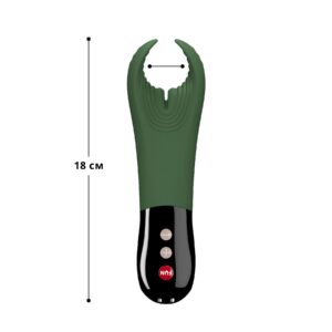 Вібратор для пеніса Fun Factory MANTA moss green/black, підходить для парних ігор