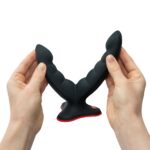 Подвійний фалоімітатор Fun Factory RYDE black, гнучкі стовбури, присоска