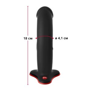 Фалоімітатор Fun Factory THE BOSS STUB, чорний, реалістична текстура, довжина 17,9 см, діаметр 4,1см