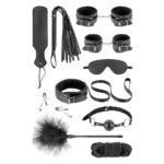 Набір для BDSM усе-в-одному Fetish Tentation SM Bondage Box in vegan leather, 10 предметів