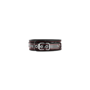 Нашийник із натуральної шкіри Fetish Tentation Premium Patent leather choker, кріпильне кільце