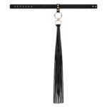 Нашийник з флогером Rosy Gold - Collar with Flogger - Black