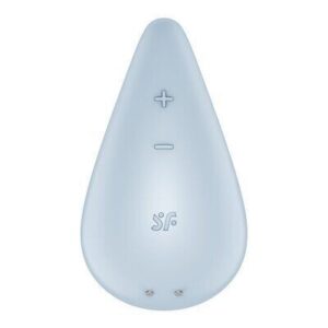 Вібратор для зовнішньої стимуляції Satisfyer Dew Drop Blue, 2 мотори, 12 режимів, м’який корпус
