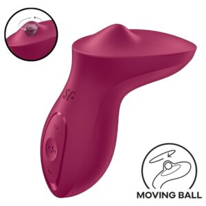 Вібратор для клітора з перлинною стимуляцією Satisfyer Exciterrr Berry, 2 незалежні мотори