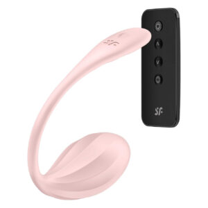 Смарт-віброяйце Satisfyer Ribbed Petal Connect App Rose, керування зі смартфона, пульт ДК