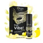 Рідкий вібратор Orgie Dual Vibe! Lemon Gin And Tonic Kissable Liquid Vibrator, 15 мл