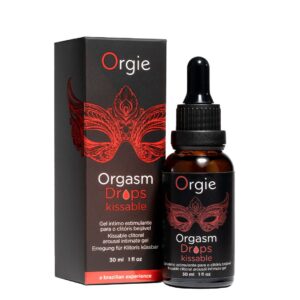 Краплі для клітора Orgie Orgasm Drops Kissable, 30 мл, тепло-холод, смак яблука