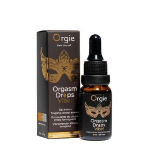 Краплі для клітора Orgie Orgasm Drops Vibe!, 15 мл, тепло-холод, ефект вібрації