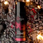 Рідкий вібратор Orgie Sexy Vibe! Hot, 15 мл, зігрівальний, зі смаком полуниці