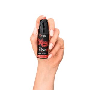 Рідкий вібратор Orgie Sexy Vibe! Hot, 15 мл, зігрівальний, зі смаком полуниці