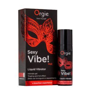 Рідкий вібратор Orgie Sexy Vibe! Hot, 15 мл, зігрівальний, зі смаком полуниці