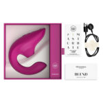 Вагінально-кліторальний стимулятор Womanizer Blend Vibrant Pink, вібрація + вакуум, 2 мотори