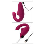 Вагінально-кліторальний стимулятор Womanizer Blend Vibrant Pink, вібрація + вакуум, 2 мотори