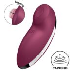 Вібростимулятор-пульсатор Satisfyer Tap & Climax 2 Red, ефект постукування пальцем