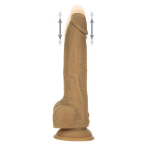 Фалоімітатор з пульсацією Naked ADDICTION Dominic 9″ Caramel, пульт ДК, діаметр 4,2 см