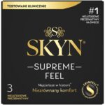 Ультратонкі безлатексні презервативи SKYN Supreme Feel 3 шт, 0,035 мм, природна текстура шкіри