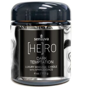 Масажна свічка Sensuva [HE]RO Dark Temptation Massage Oil Candle 113г