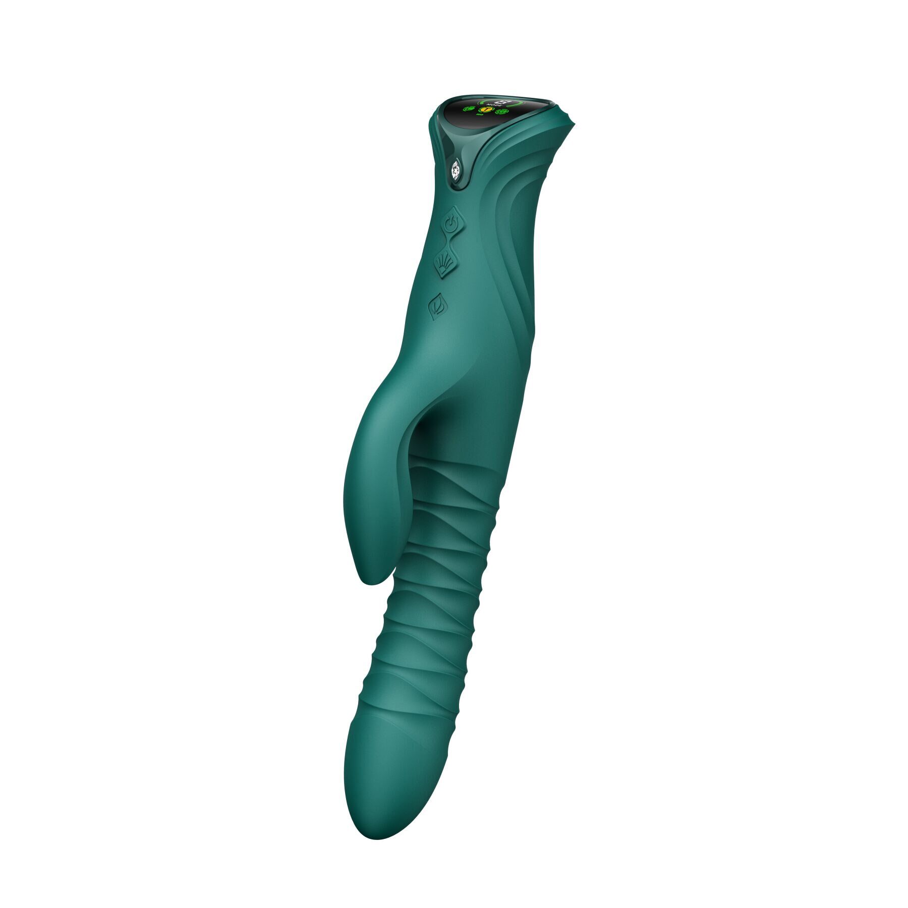 Смарт пульсатор-кролик з вібрацією Zalo Mose 2 Turquoise Green, підігрів до 42 °C, кристал Swarovski Смарт пульсатор-кролик з вібрацією Zalo Mose 2 Turquoise Green, підігрів до 42 °C, кристал Swarovski